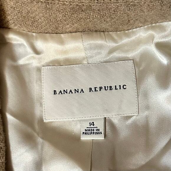 Banana Republic Women's Blazer‎ Brown Size 14 Single-Breasted Cropped - Picture 9 of 9